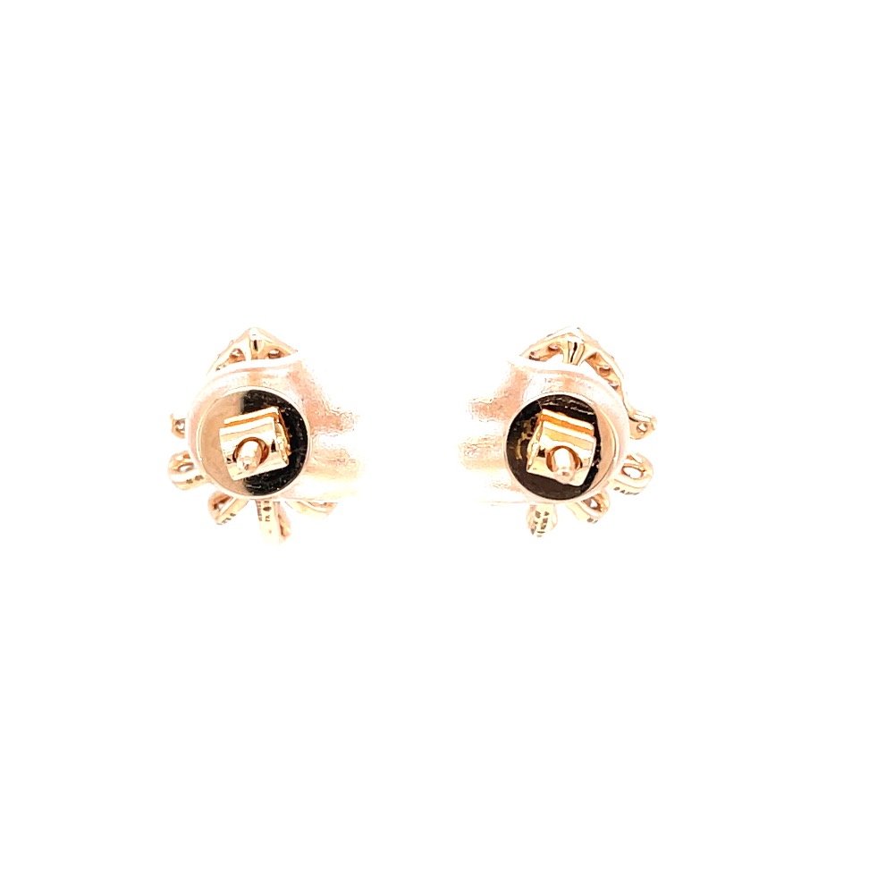 Fancy diamond studs with pear diamonds in rose gold 0top183