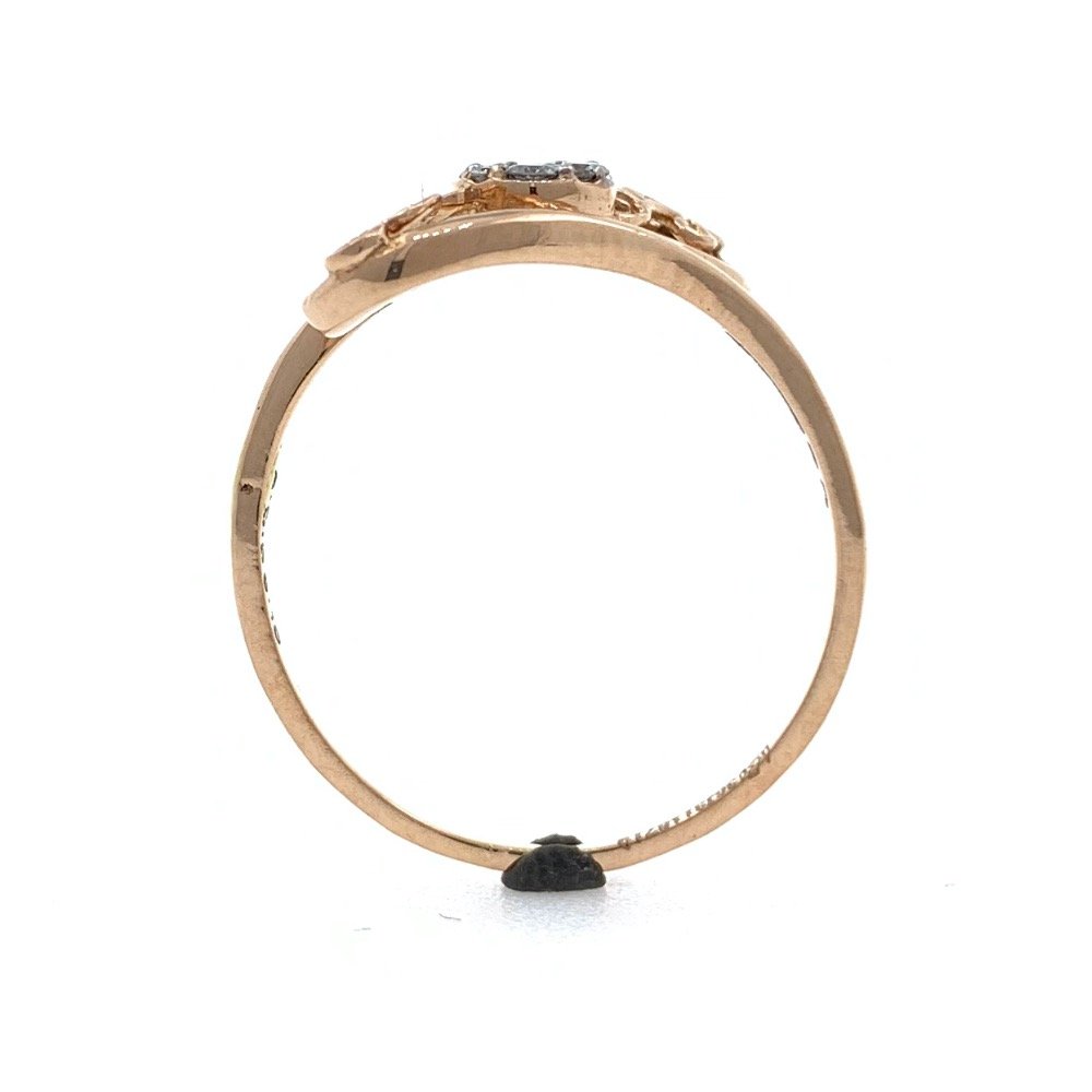 18kt / 750 Rose Gold Fancy Pressure Set Diamond Ladies Ring 9LR205