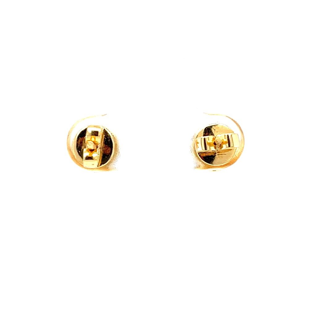 Kreis pressure set diamond studs with gold bracket