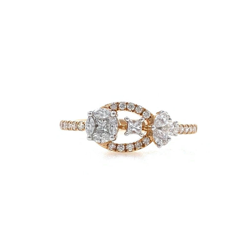 Jeune Diamond Ring for Ladies in 18k Rose Gold - 2.270 Grams - VVS EF - 0.39 carats - 0LR41