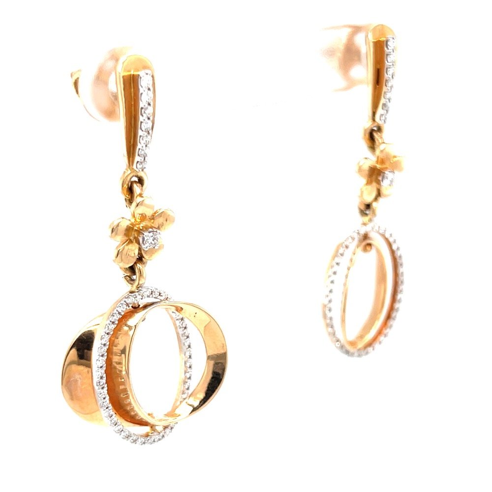 Étonnante dangling earrings with centre piece flower 8top123