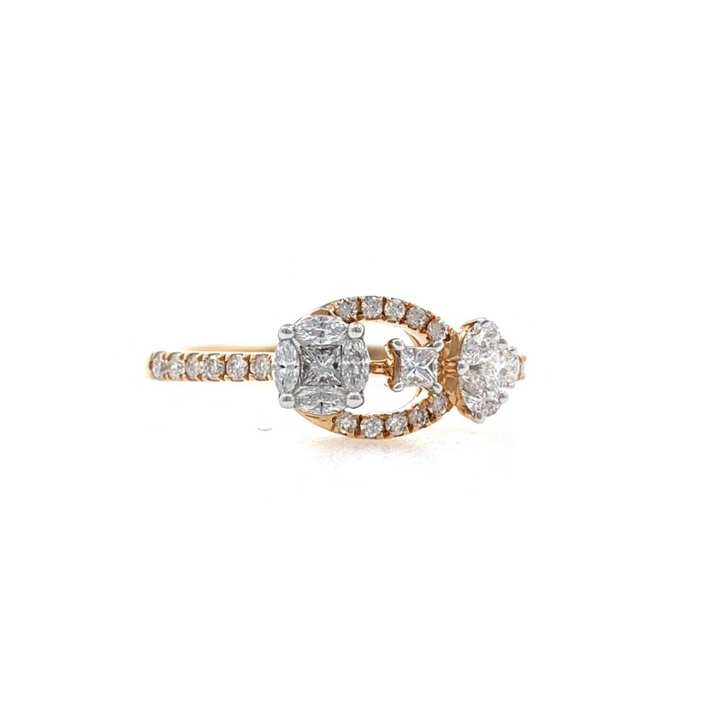 Jeune Diamond Ring for Ladies in 18k Rose Gold - 2.270 Grams - VVS EF - 0.39 carats - 0LR41