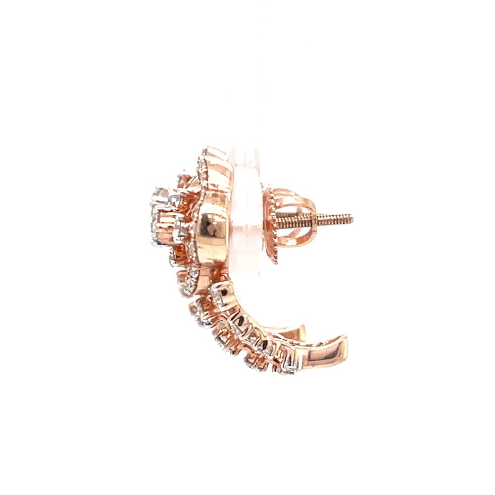 Charmant diamond bali in 18k rose gold in prong setting 9top17