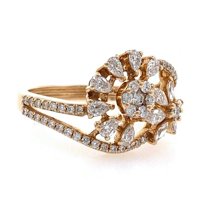 18kt / 750 rose gold anniversary gift diamond ring 8lr211