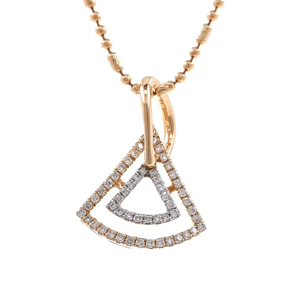Bonita Pie Shaped Diamond Pendant In 18k Rose Gold 9SHP43