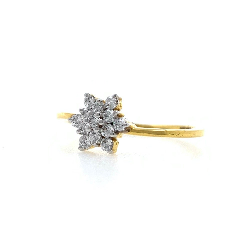 Thirteen Diamond Star Ring in 18k Yellow Gold - VVS EF - 25 cents - 2.010 Grams - 0LR54