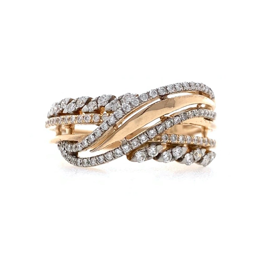 18kt / 750 rose gold fancy diamond ring 9lr314