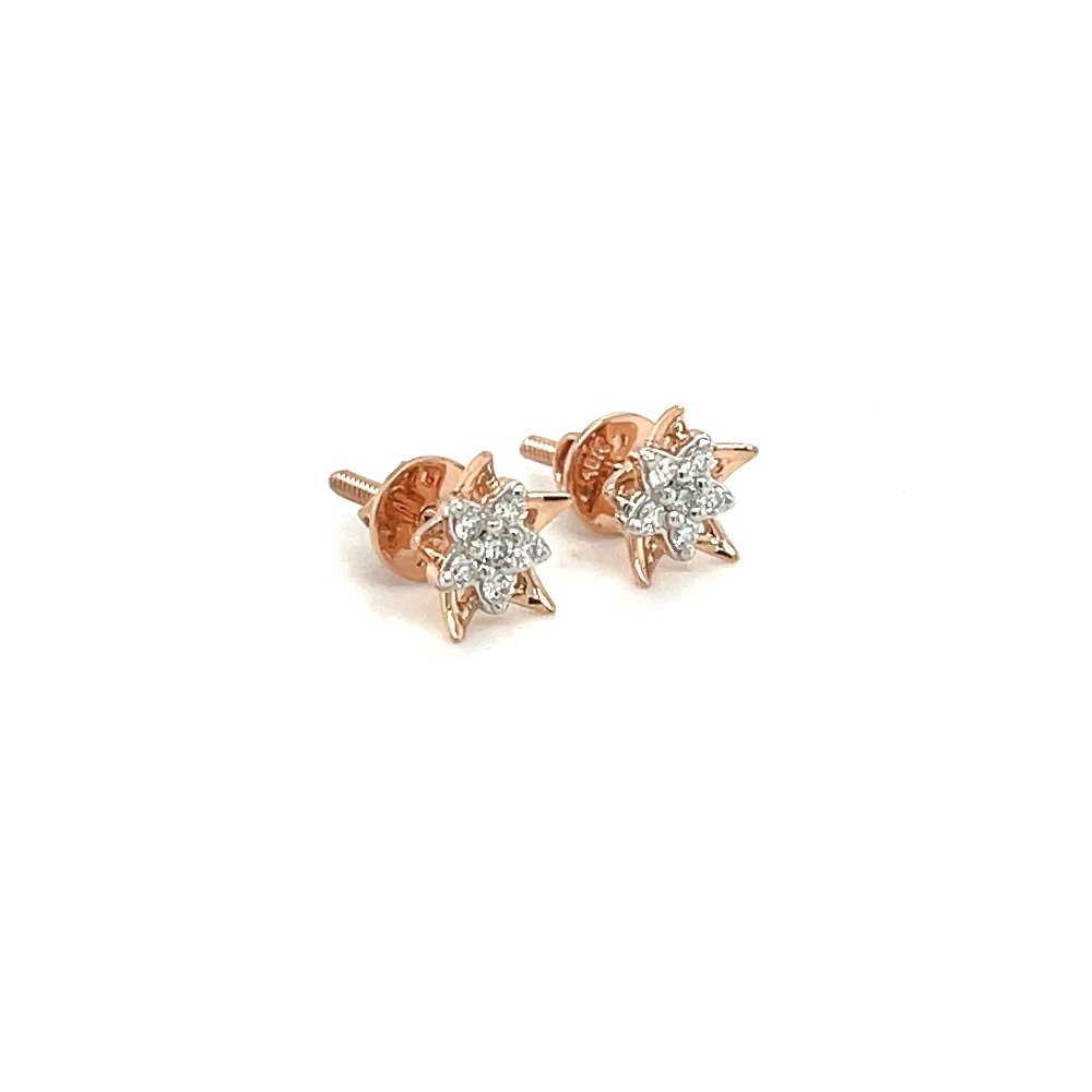 Star Diamond Stud Earrings