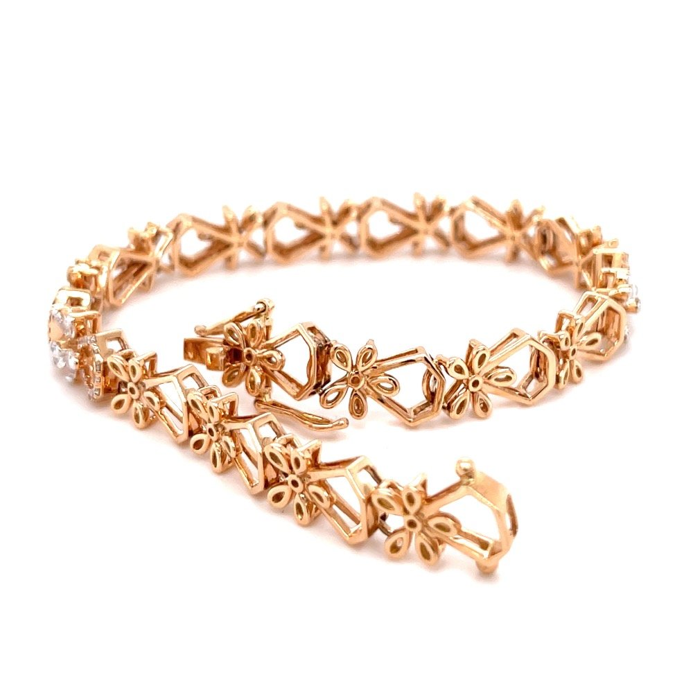 Hermoso Flexible Tennis Bracelet in Diamonds for Evening Wear