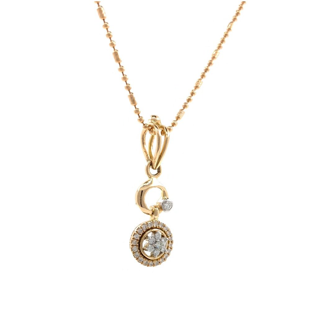 Satis Diamond Pendant in Rose GOald 8SHP64