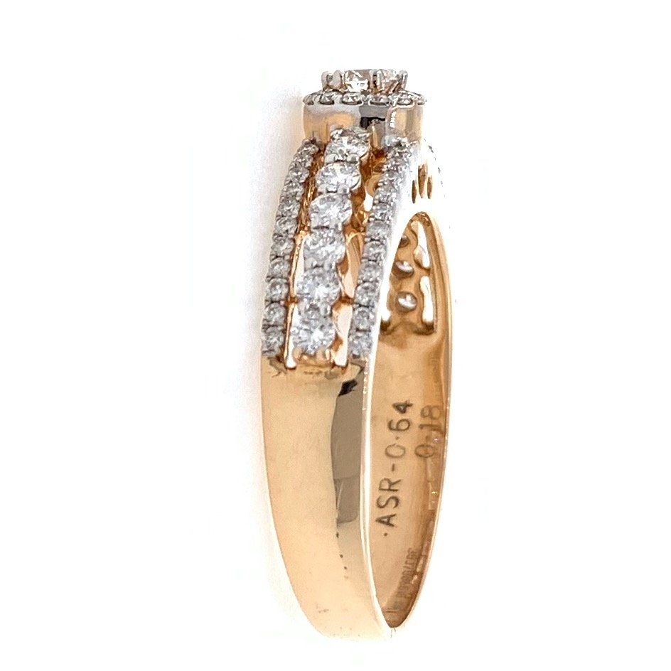 18kt / 750 rose gold engagement diamond ring 8lr263