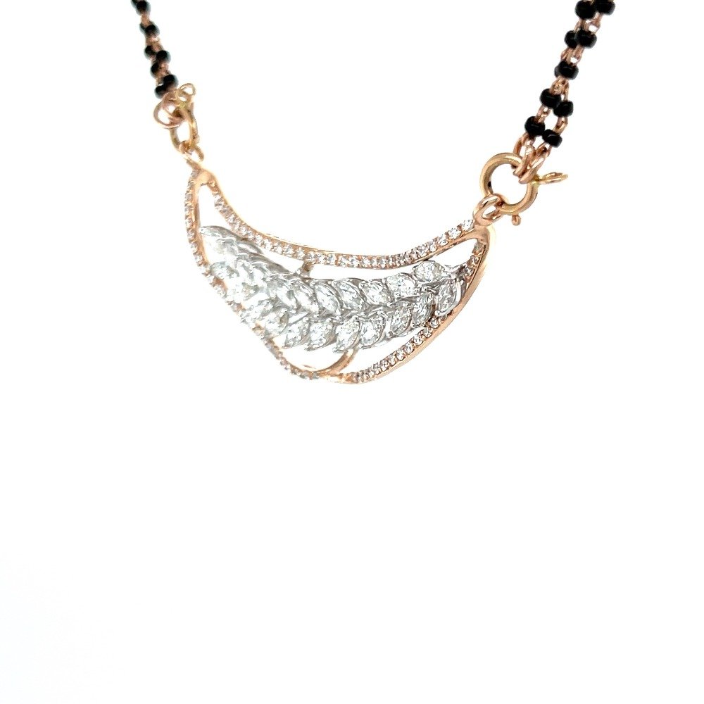 Royale Diamond Tanmaniya Mangalsutra Pendant with Marquise Diamonds