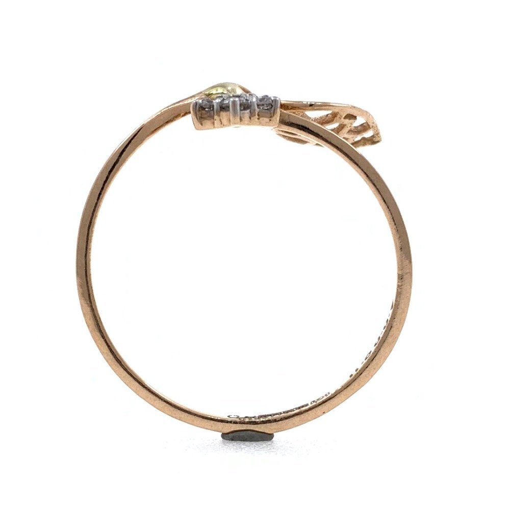 18kt / 750 rose gold delicate diamond ladies ring 9lr165