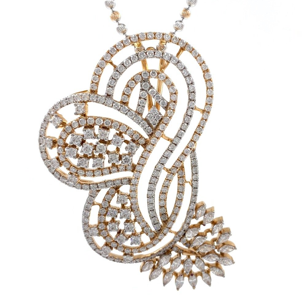 Étourdissante designer diamond pendant in 18k rose gold 9shp23