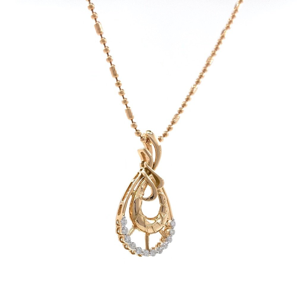 mignonne Tear Drop Diamond Pendant in 18k rose Gold 9SHP39