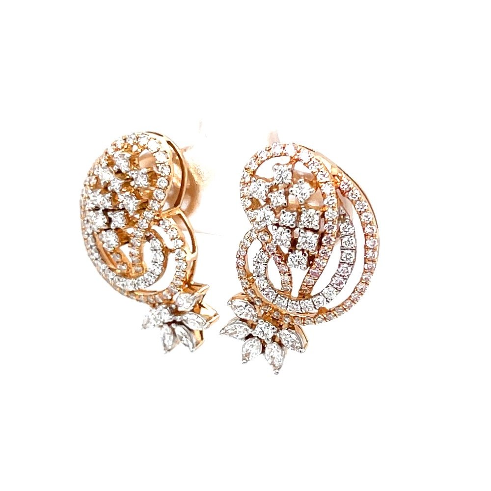 Étourdissante designer diamond earrings in 18k rose gold 9top87