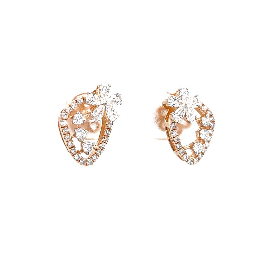 Schick diamond stud with pear flower as motif