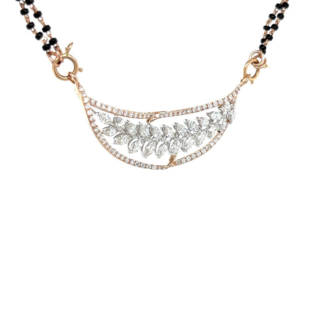 Royale Diamond Tanmaniya Mangalsutra Pendant with Marquise Diamonds