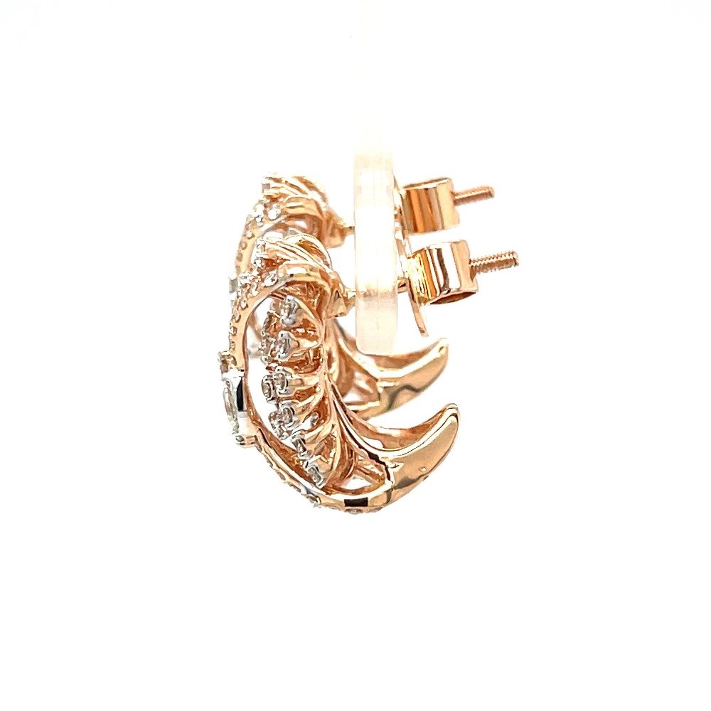 Special Occasion Diamond Hoop Stud Earring by Royale Diamonds