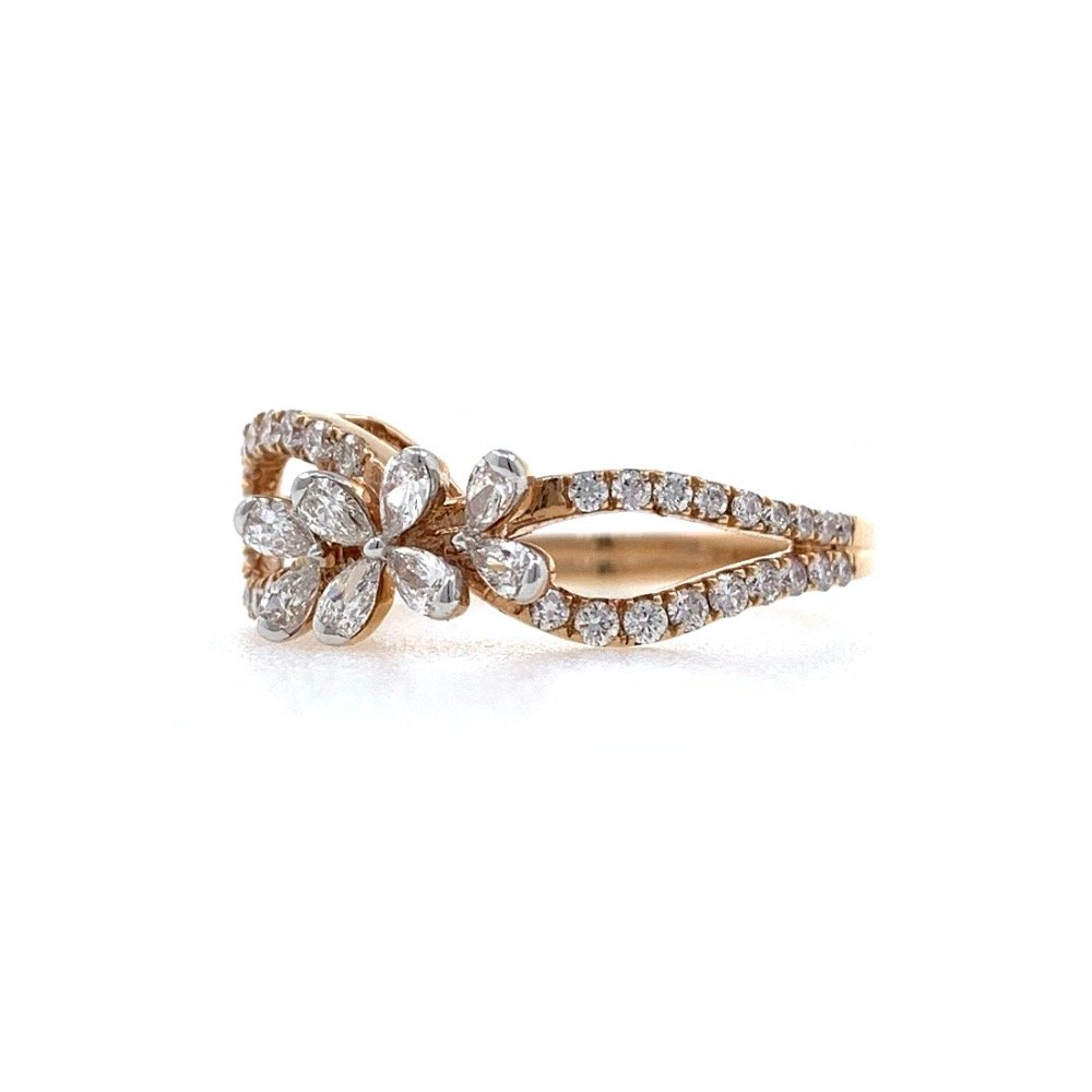 Slatko Diamond Ring in 18k Rose Gold 0LR22