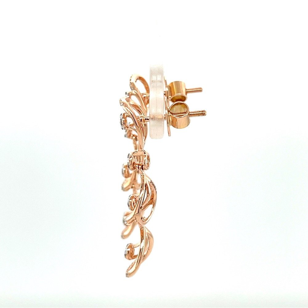 Three Layered Diamond Hanging Earring Top with Pressure Setting