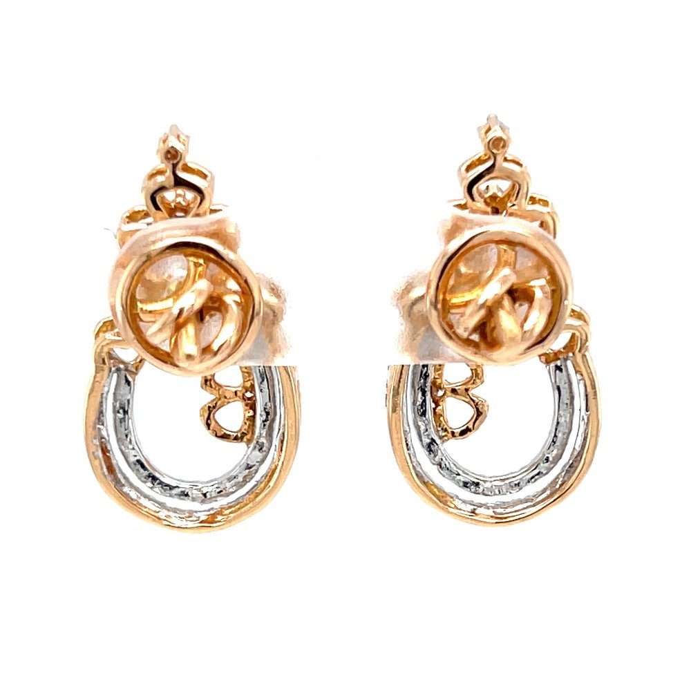 Two u shaped lines with hallmarked gold floral design 9top49