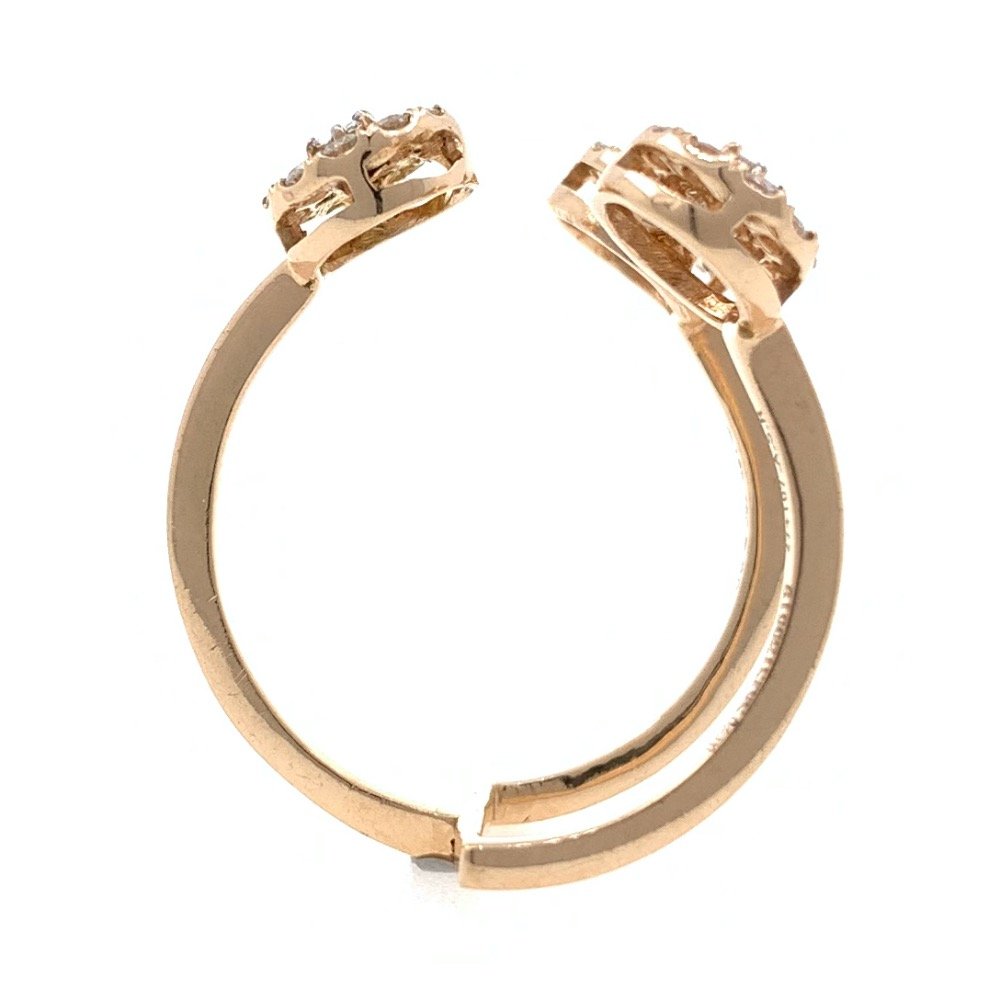 18kt / 750 rose gold fancy cocktail diamond ladies ring 9lr251