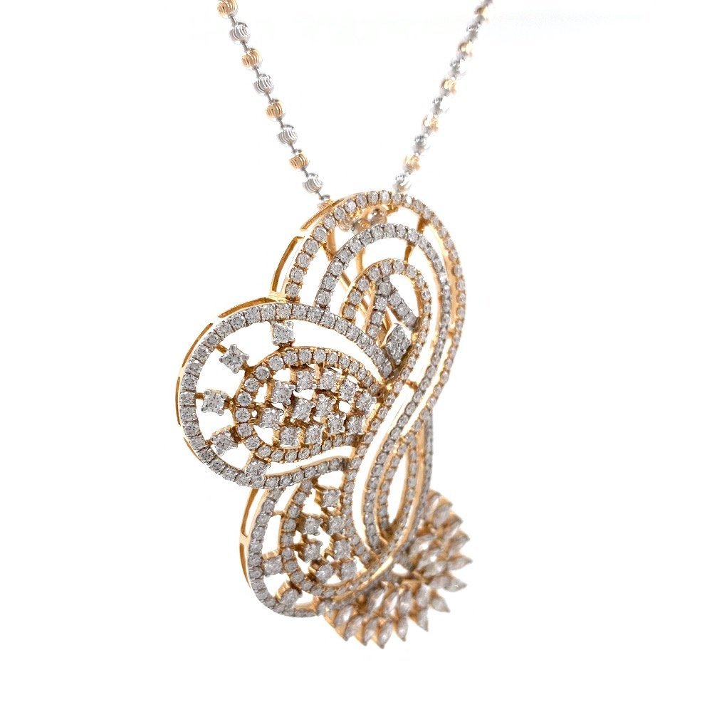 Étourdissante designer diamond pendant in 18k rose gold 9shp23