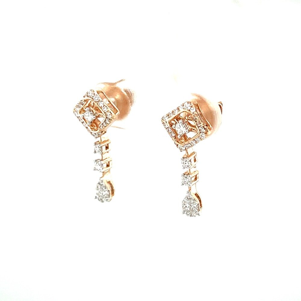 Single String Diamond Hanging Ear Tops in 0.46 carat