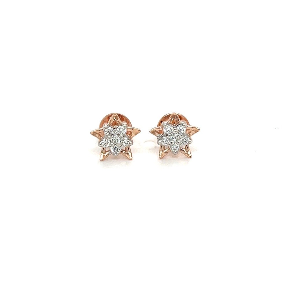 Star Diamond Stud Earrings