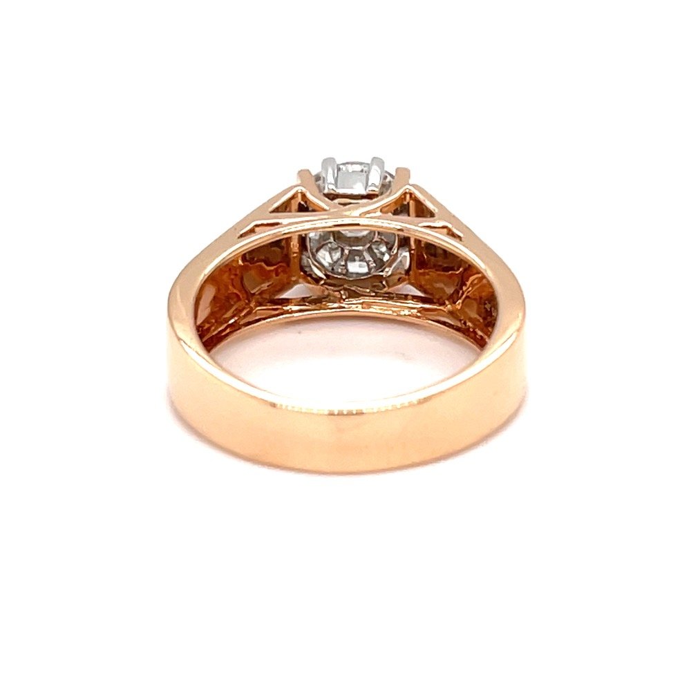 Eva cut diamond classic engagement ring for solitaire look