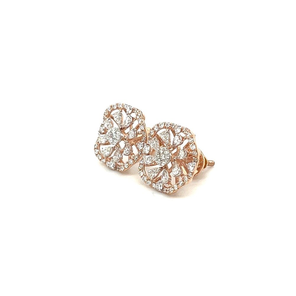 Lalita Diamond Stud Earring in Rose Gold