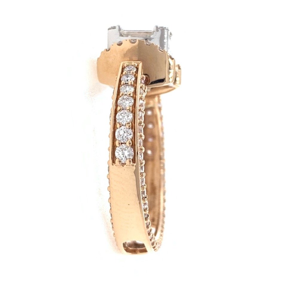 18kt / 750 rose gold pendant cum diamond ring for ladies 9lr160