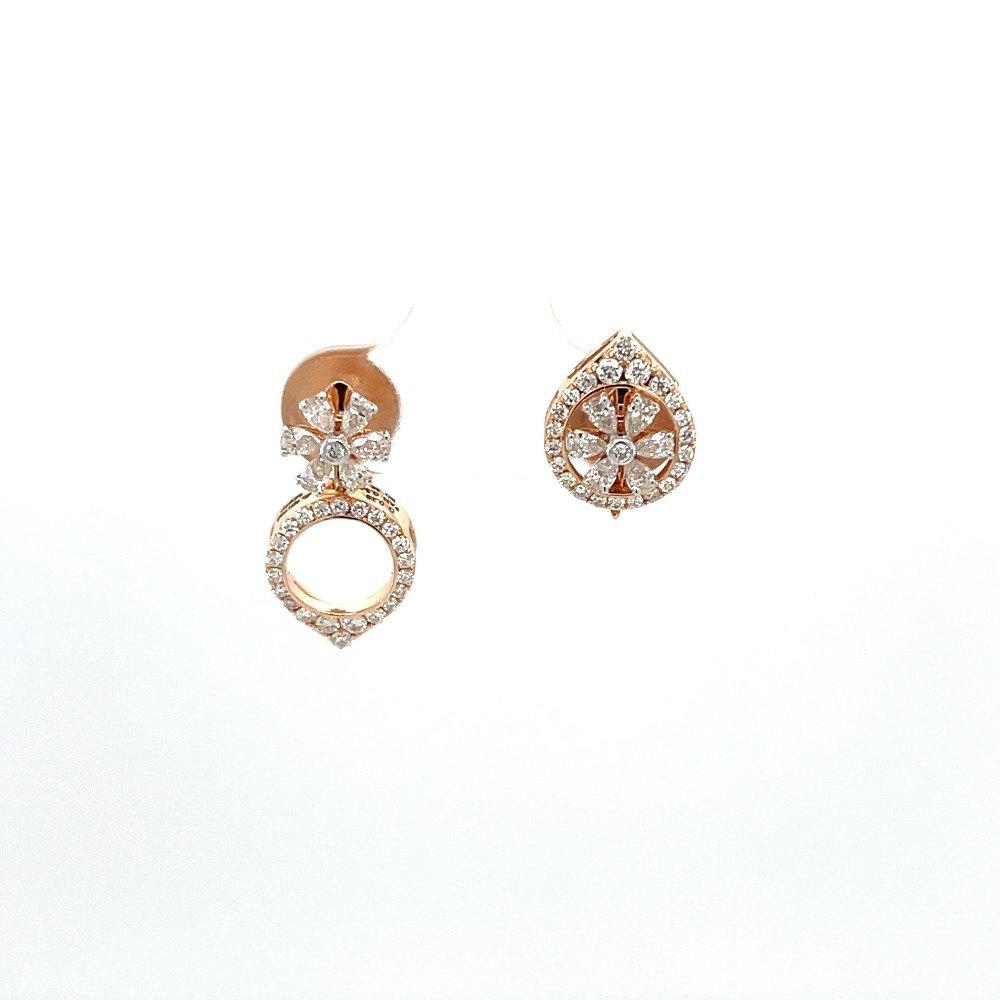 2 Variant Diamond Earring Studs with Pear Shaped Diamonds