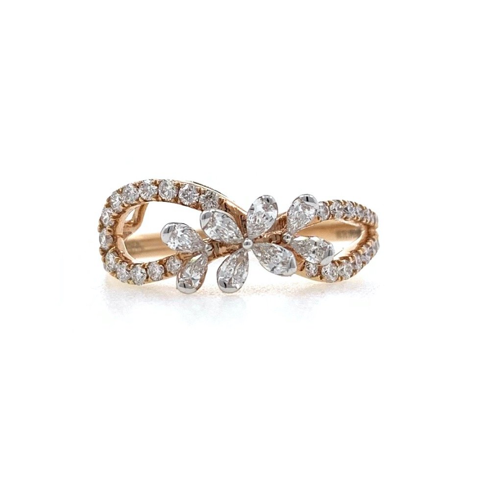 Slatko Diamond Ring in 18k Rose Gold 0LR22