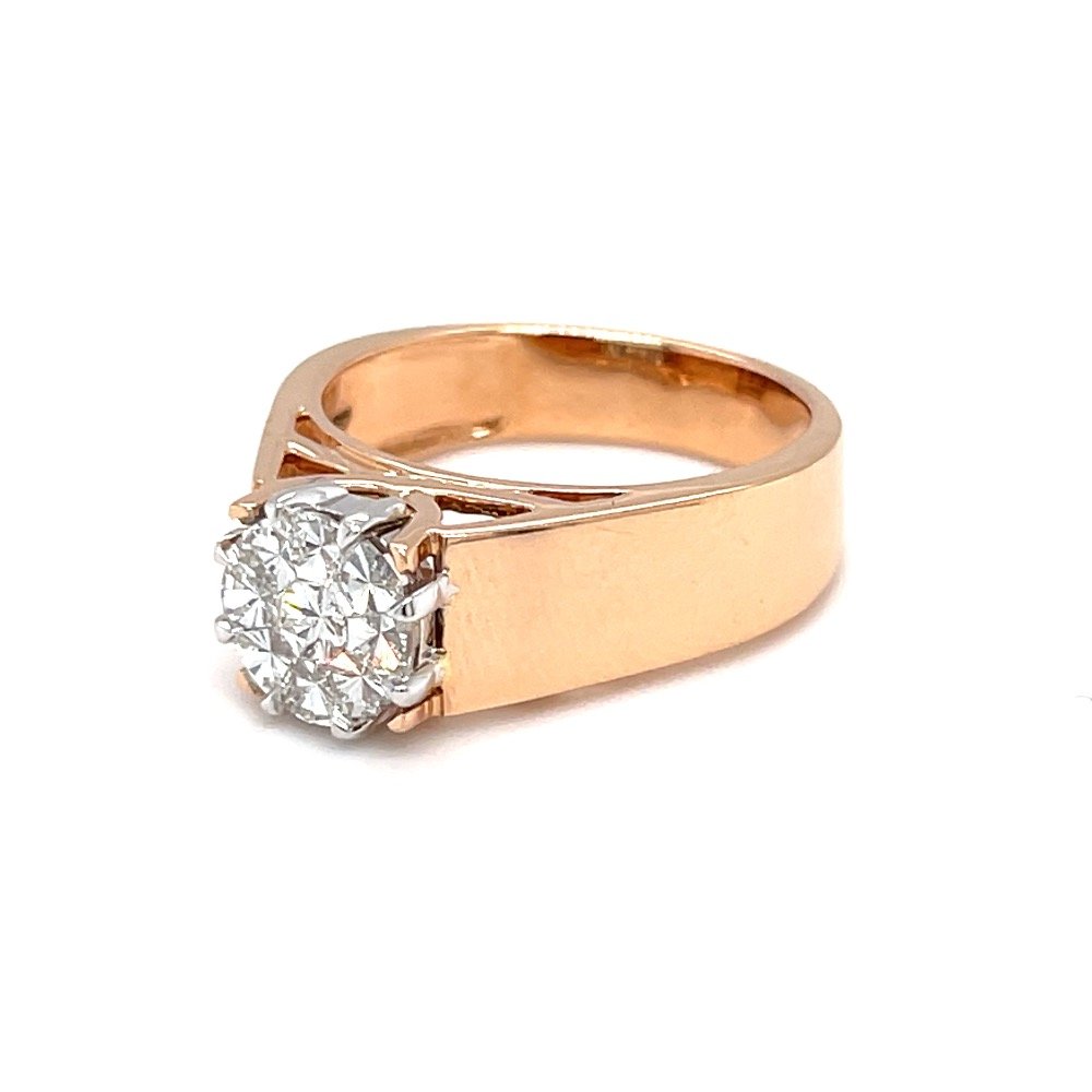 Eva cut diamond classic engagement ring for solitaire look