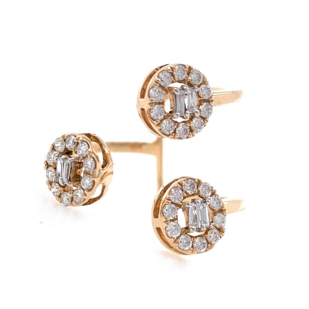 18kt / 750 rose gold fancy cocktail diamond ladies ring 9lr251