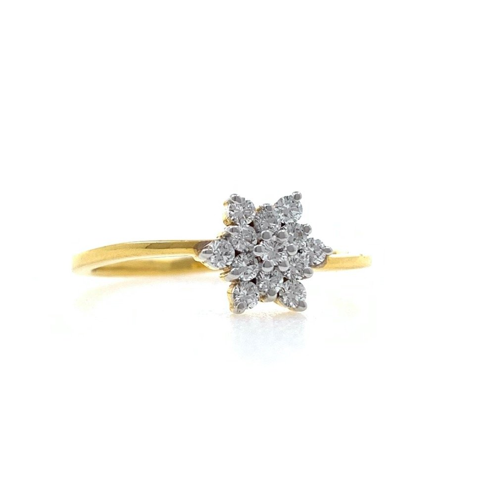 Thirteen Diamond Star Ring in 18k Yellow Gold - VVS EF - 25 cents - 2.010 Grams - 0LR54
