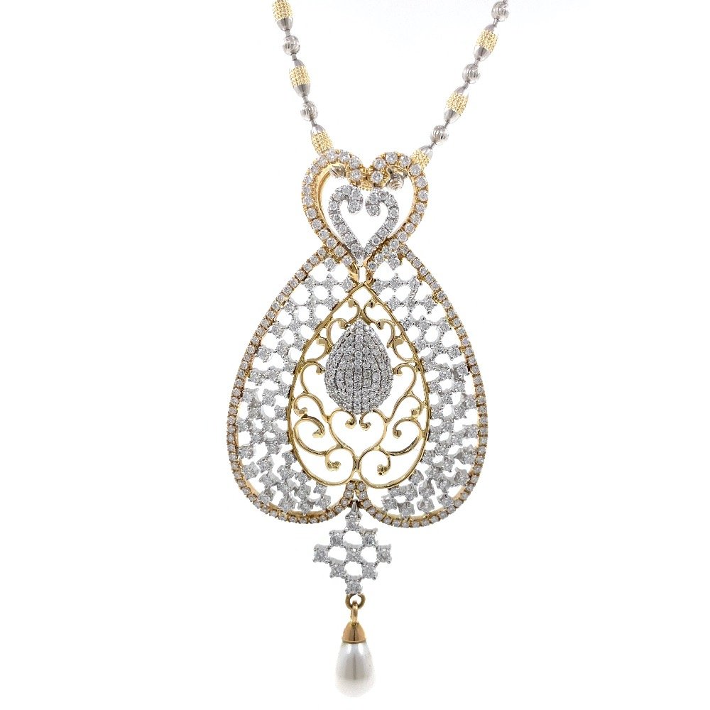 Schitterend diamond pendant in yellow gold 7shp26