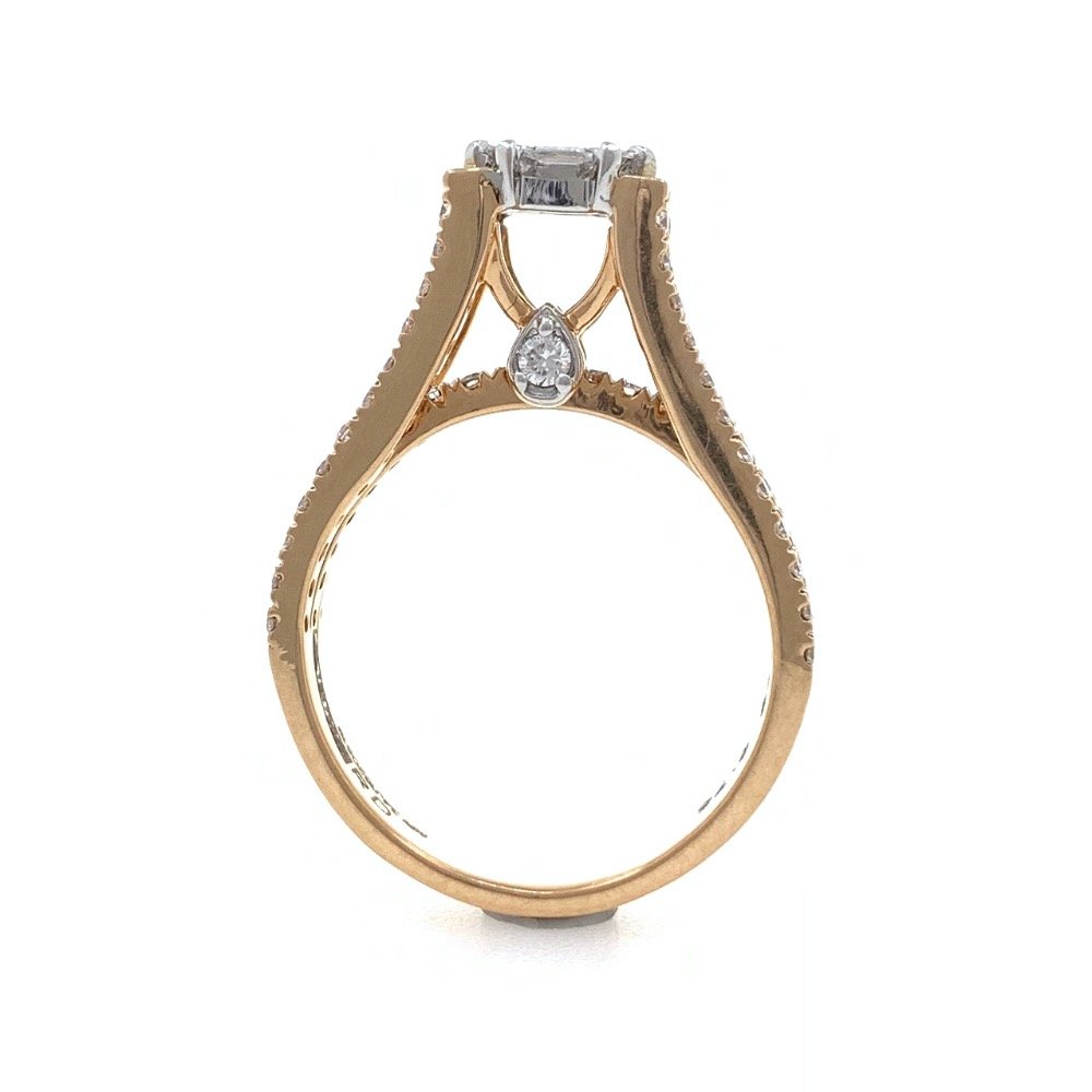 18kt / 750 Rose Gold Solitaire Look Diamond Ladies Ring 9LR267