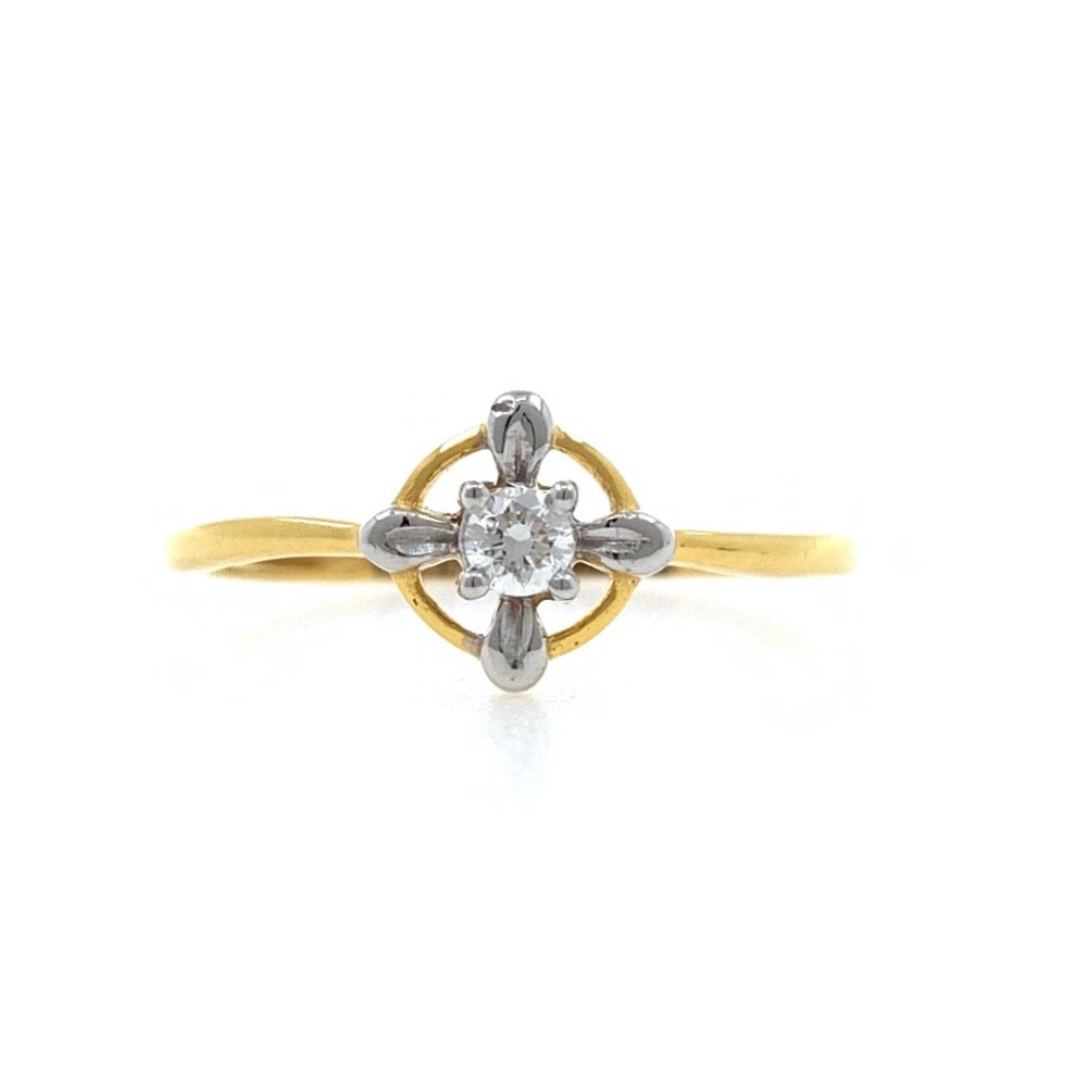 Solitaire Diamond Ring for Everyday use in 18K Yellow Gold - 1.310 gms - VVS EF 8 cents - 0LR62