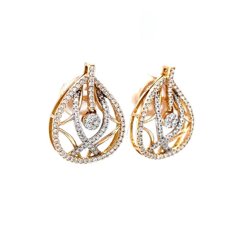 Invidebit diamond earrings in 18k hallmark rose gold 8top101