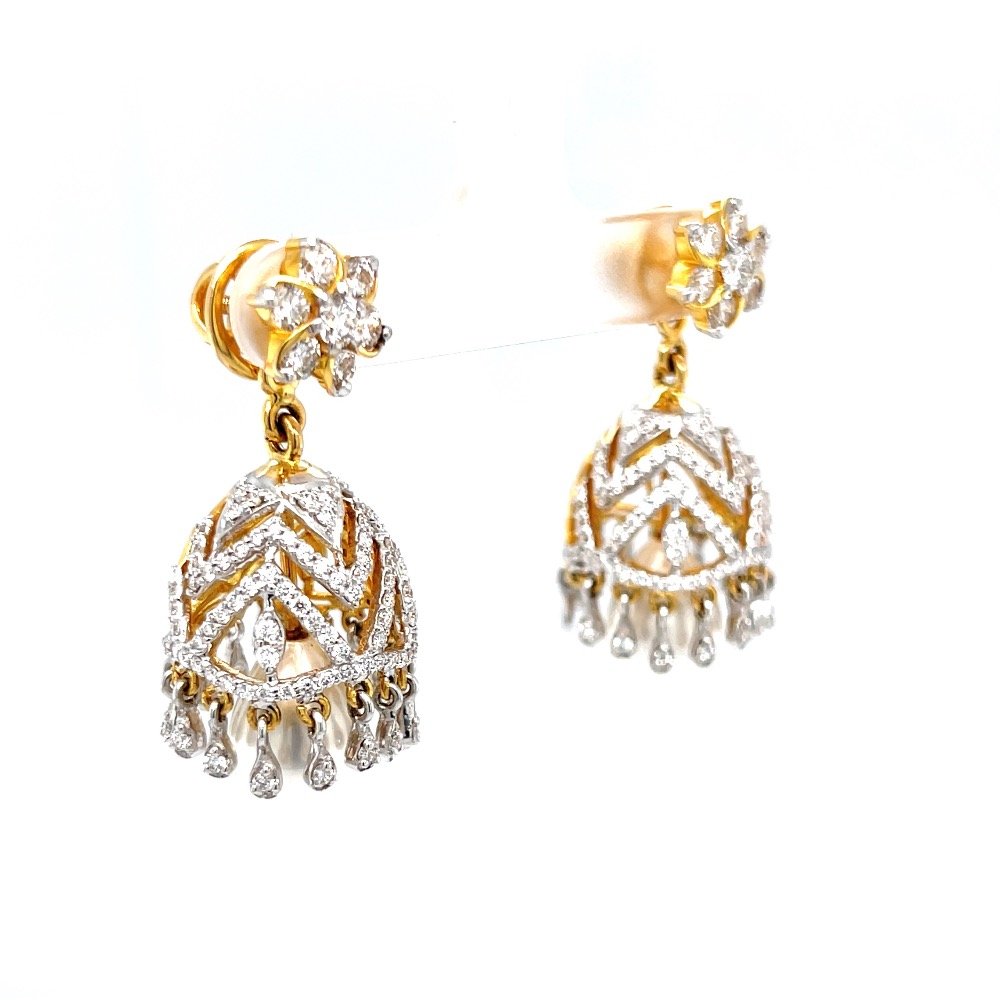 Jhumkis for Special Occasion with Premium Quality Diamonds 6TOP185