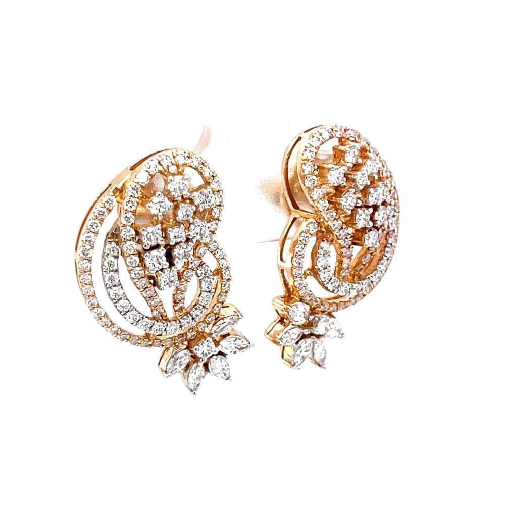 Étourdissante designer diamond earrings in 18k rose gold 9top87