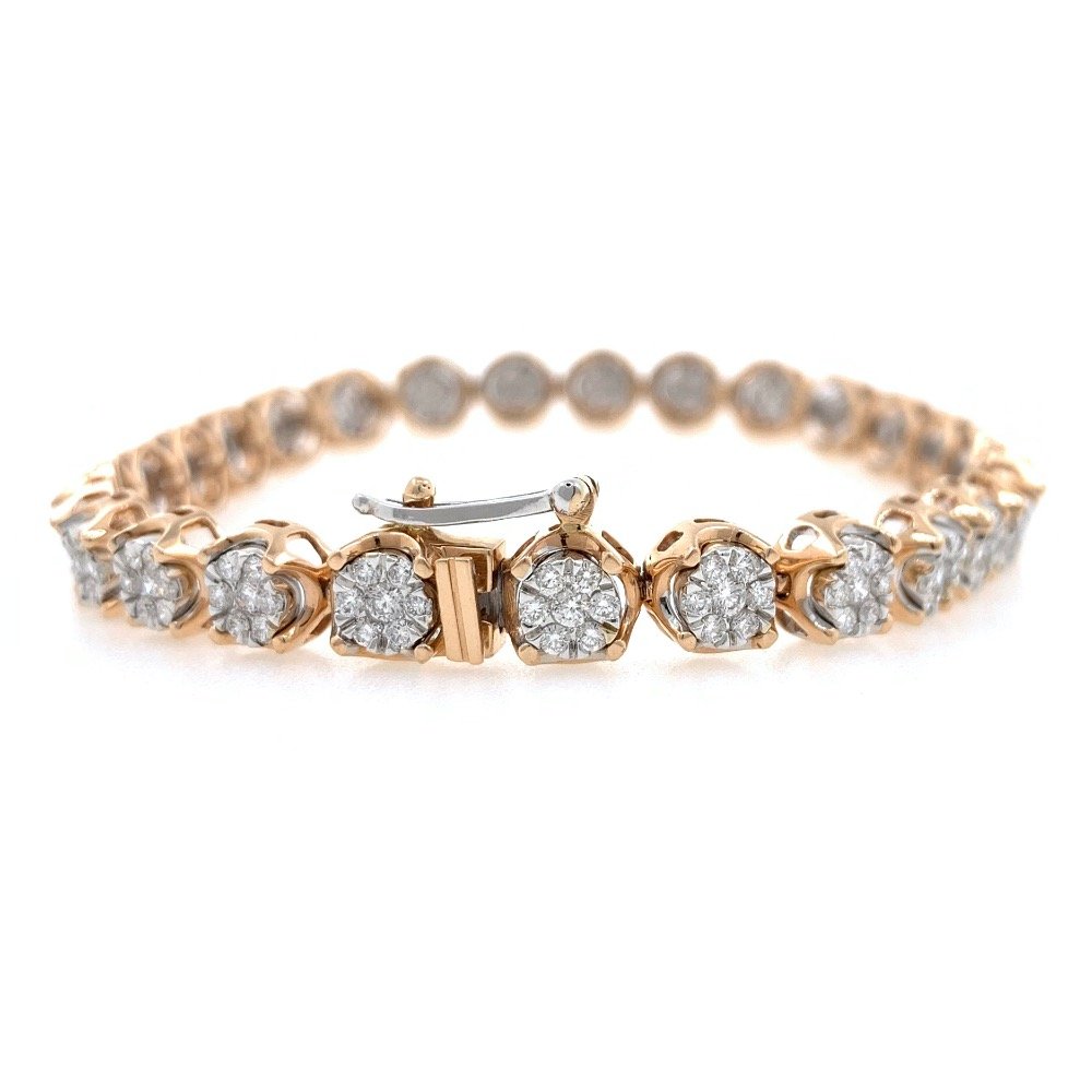 Bellissimo Diamond Tennis Bracelet in Rose Gold 9BRC29