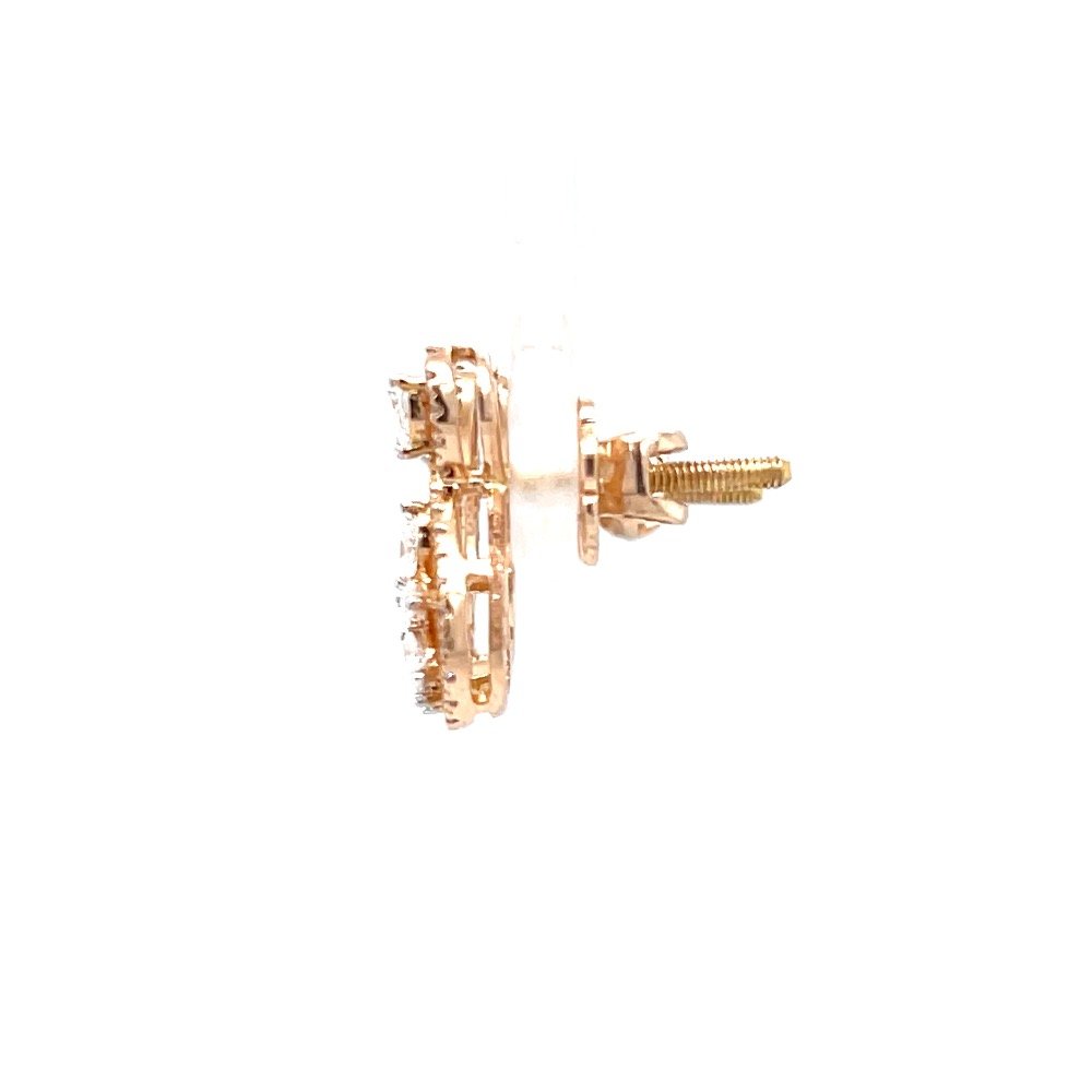 Kostbar diamond stud in 18k hallmark rose gold