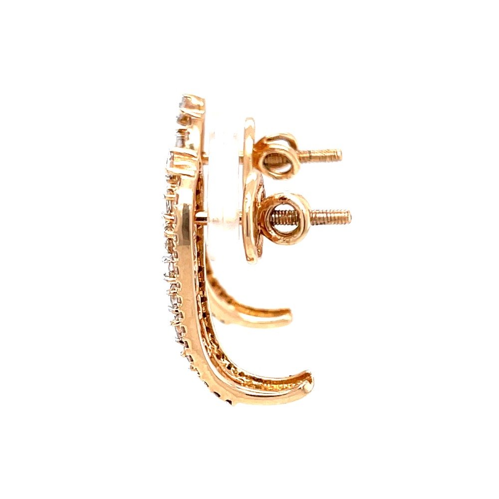 Diamond ear loops with round & princess cut diamonds 9top25