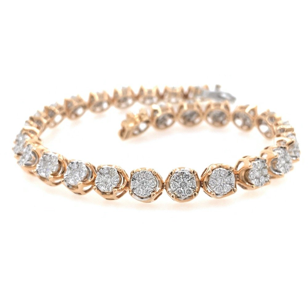 Bellissimo Diamond Tennis Bracelet in Rose Gold 9BRC29