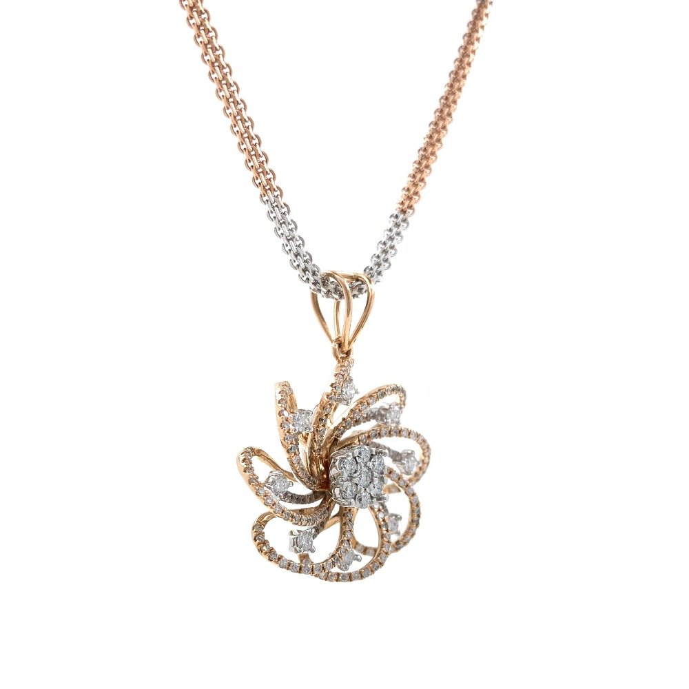 Windmill Inspired diamond pendant in 18k Rose gold 9SHP53