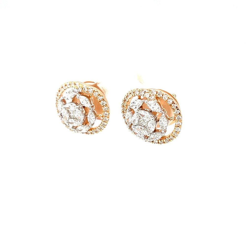 Royale Diamonds Studs in Rose Gold